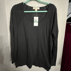 MICHAEL Michael Kors Charcoal Tunic, Snakeskin, Size L